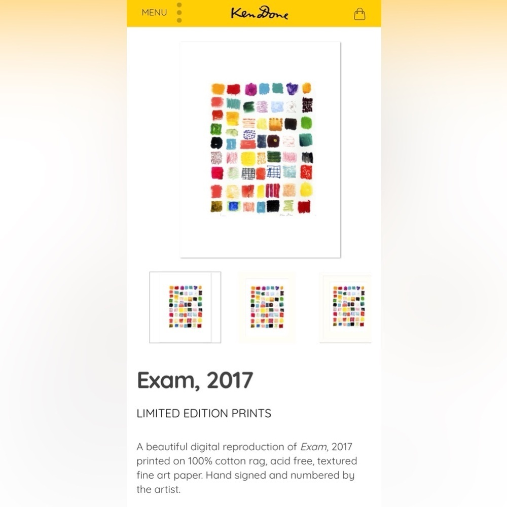 Ken Done Gallery Colorful Abstract Print V-Neck Top Exam Print Artwork 2017 M - Picture 8 of 8